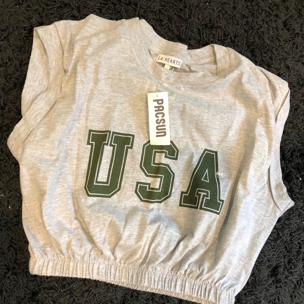 USA crop tee